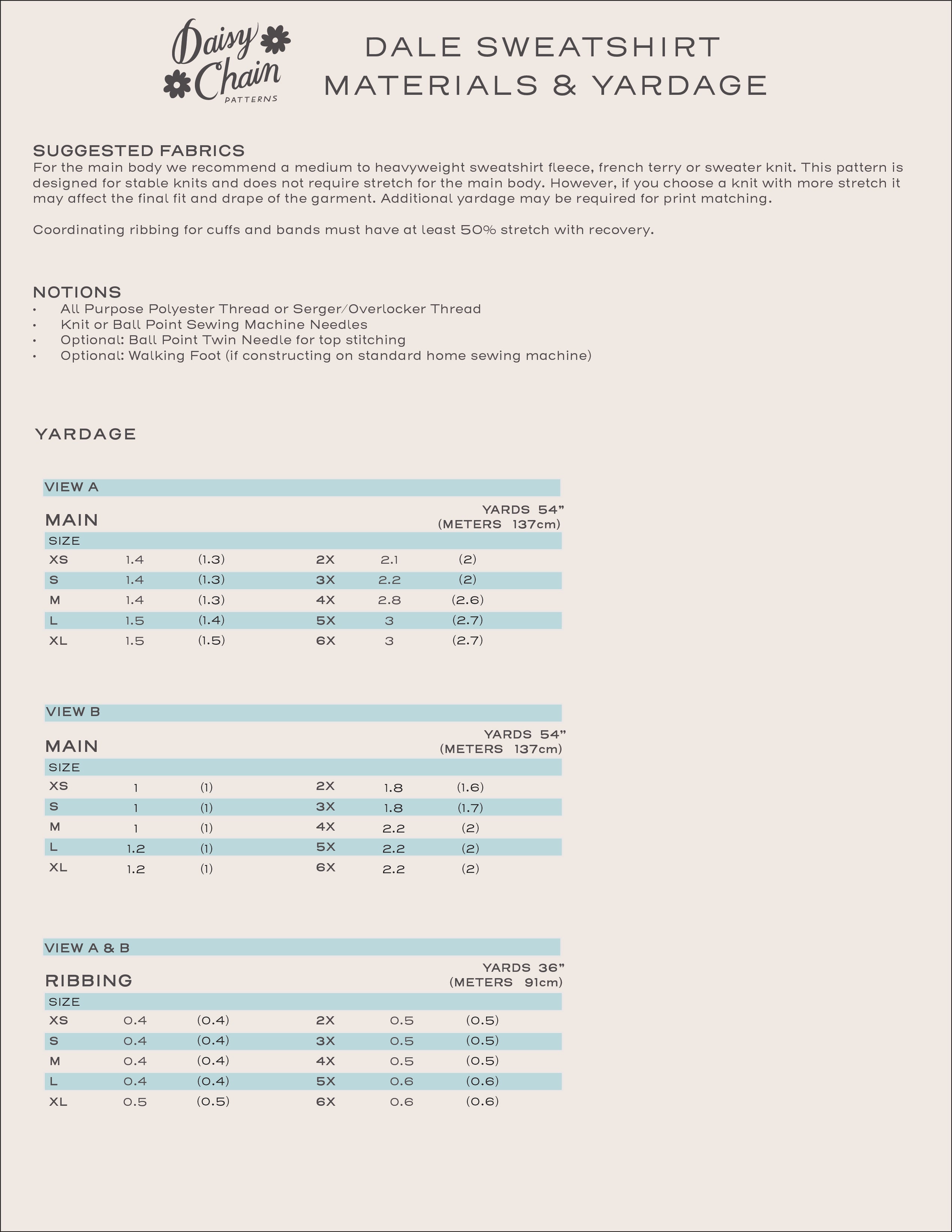 Dale Patterns Dale Sweatshirt PDF Pattern – Daisy Chain Patterns